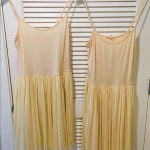 Mystree Taupe Mesh Tutu Dress Brand New Two Size L